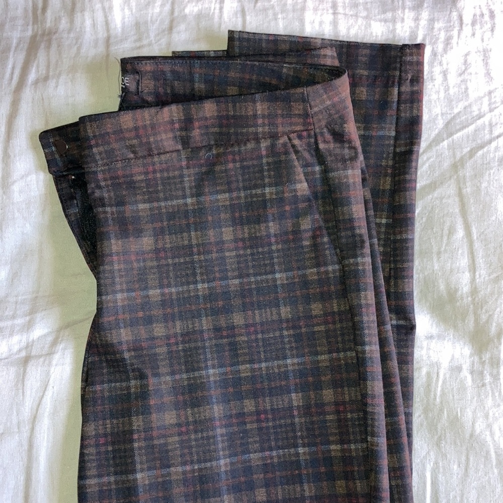 Rachel Zoe Mid-Rise Plaid Pants